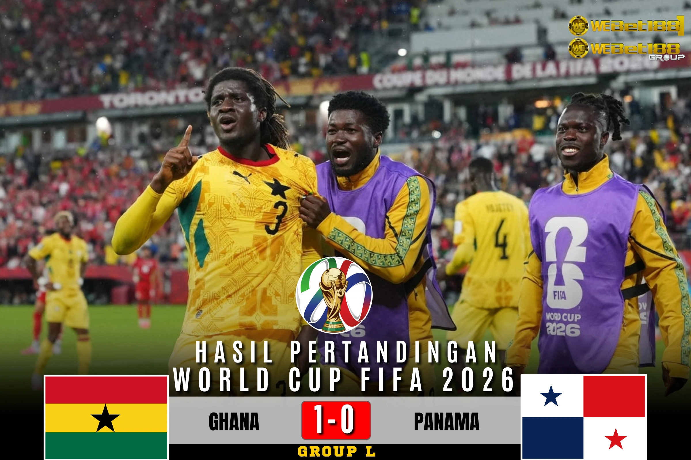 Hasil Pertandingan: Ghana 1-0 Panama - Grup L Piala Dunia FIFA 2026 - Webet188.news Hasil Pertandingan: Ghana 1-0 Panama - Grup L Piala Dunia FIFA 2026 - Webet188.news